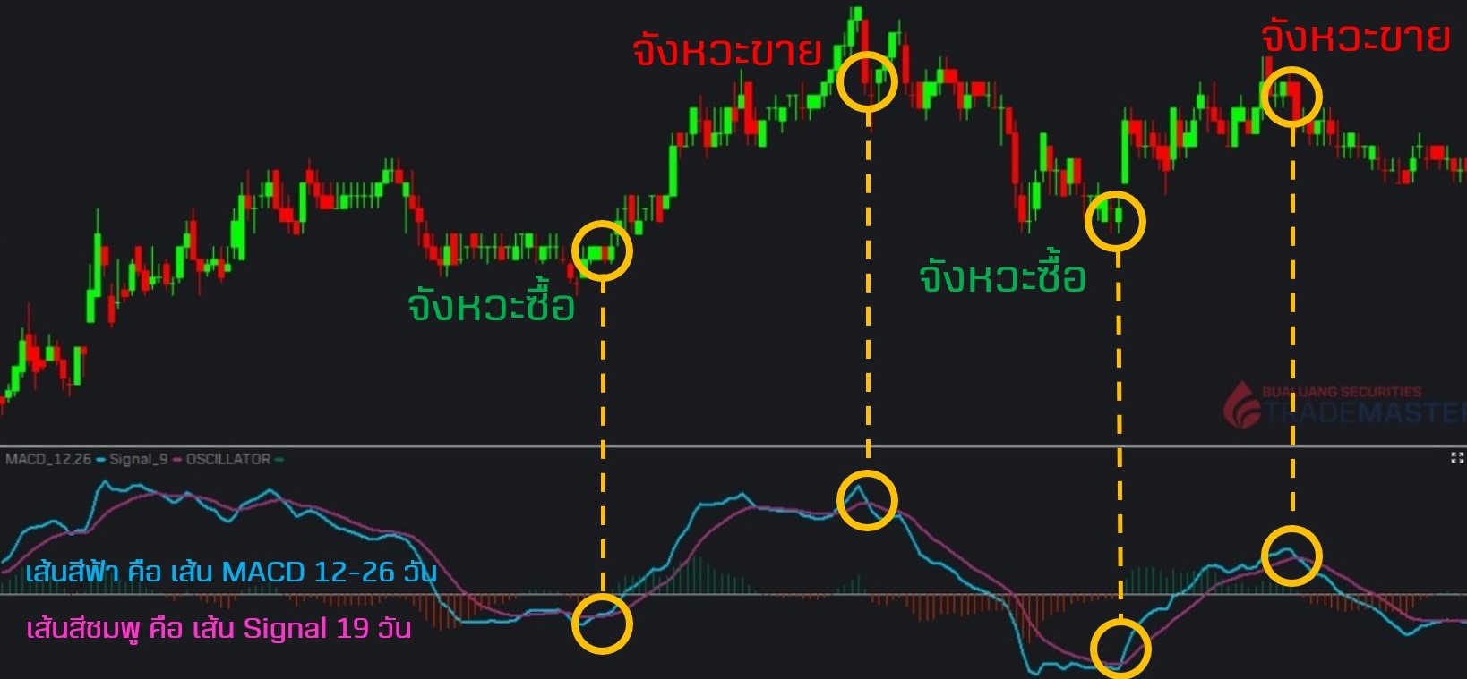 วิเคราะห์กราฟหุ้น MACD Graph