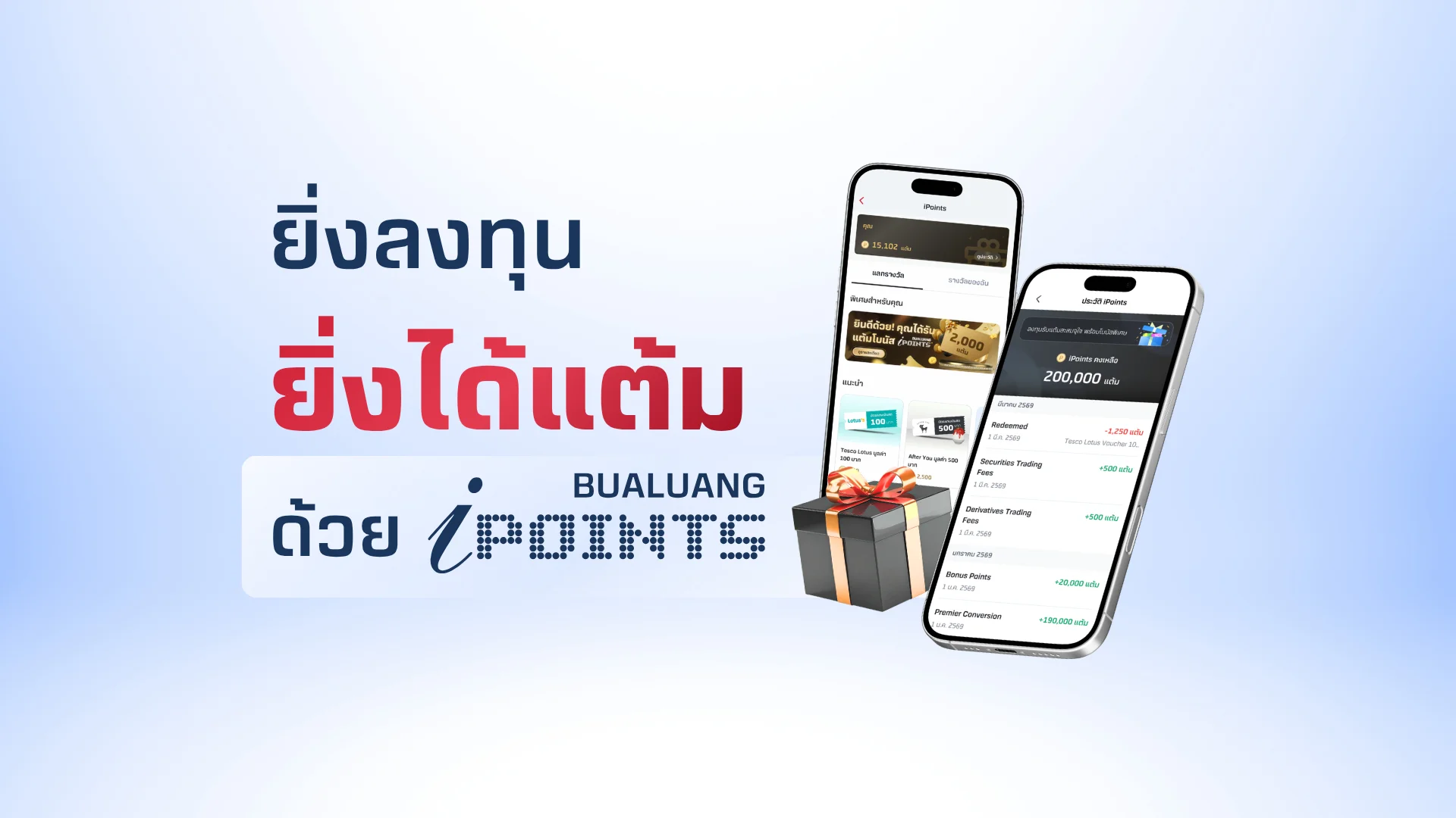 สิทธิพิเศษ แลกของรางวัลออนไลน์ ด้วยแต้ม iPoints เมื่อมีธุรกรรมซื้อขาย