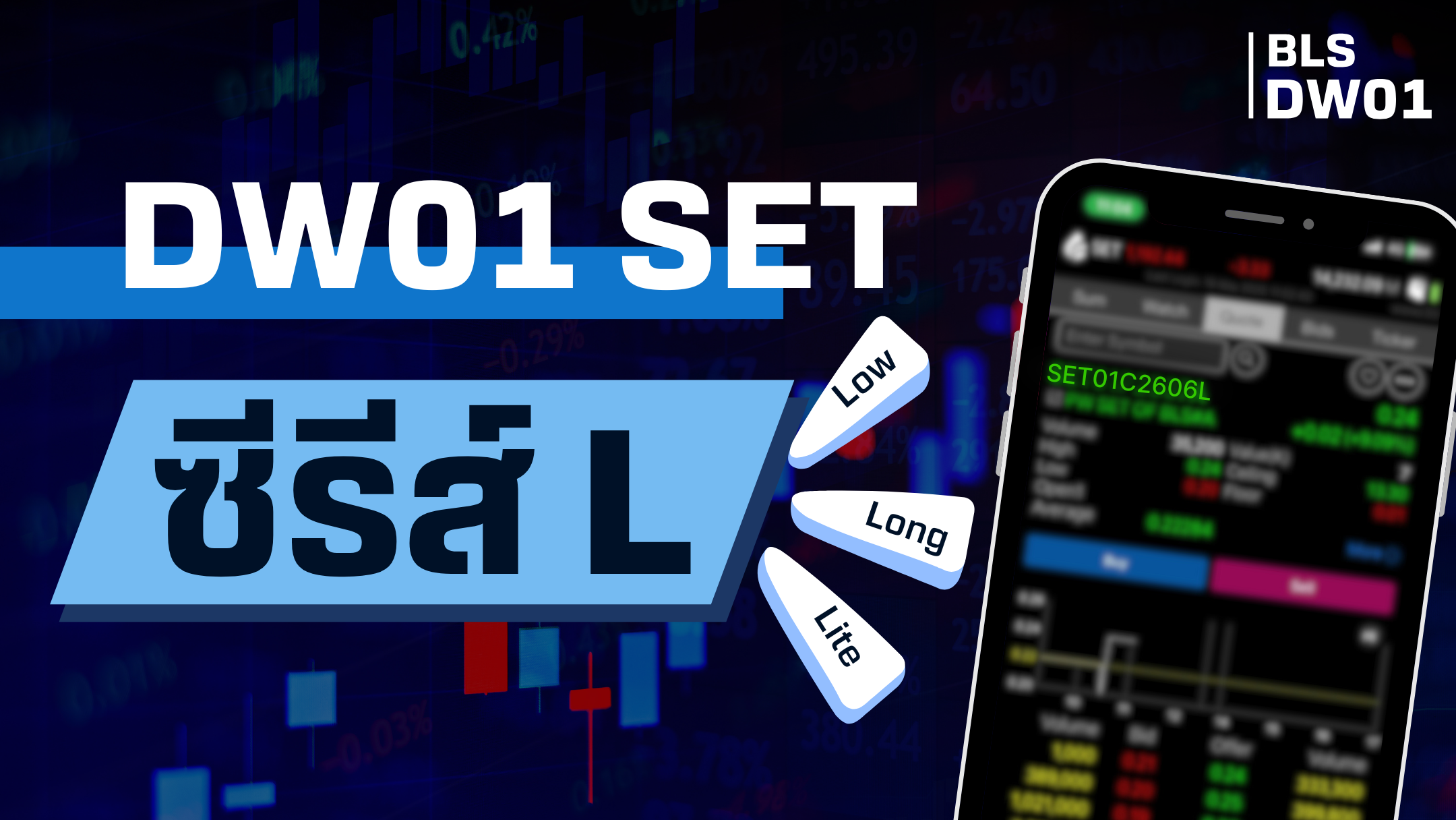เปิดตัว “DW01 SET ซีรีส์ L” สำหรับสายเทรดแบบชิลๆ ถือเกาะหุ้นไทยทั้งตลาด ...
