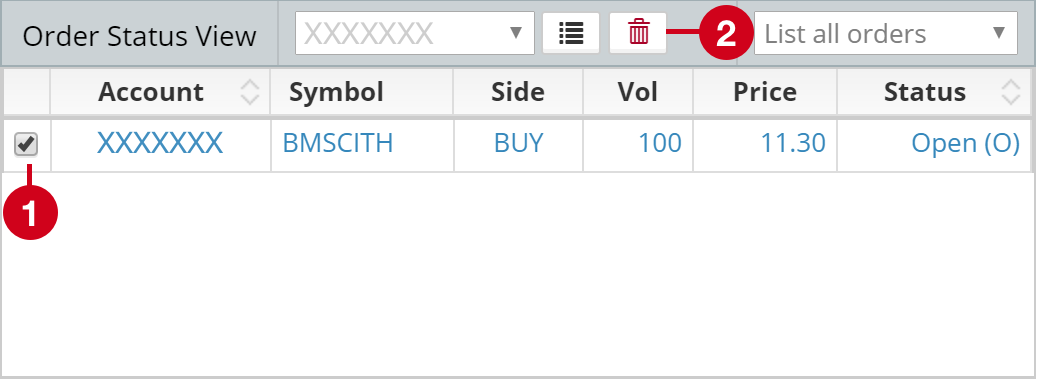 order status 3